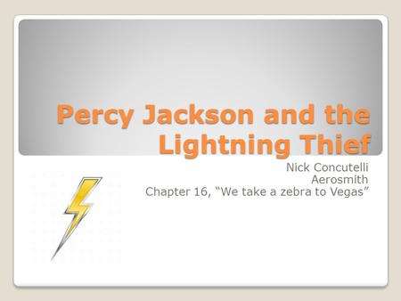 Percy Jackson and the Lightning Thief