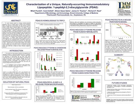 Mitali Purohit*, Carol Artlett*, Sihem Sassi Gaha*, James D. Thacker 1*, Richard F. Rest* *Department of Microbiology and Immunology, Drexel University.