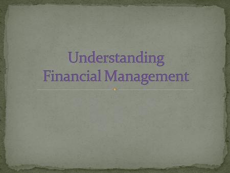 Understanding Financial Management