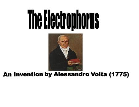 The Electrophorus Styrofoam sheet of Insulation Fur + - + - + - Styrofoam sheet and Fur are Neutral + - + - + - + - + - + - + -