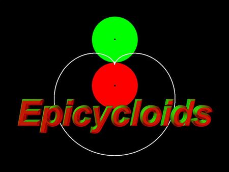 © T Madas. What is an epicycloid? Imagine a circle rolling on the outside of another circle. Pick a fixed point on the rolling circle and follow its path.