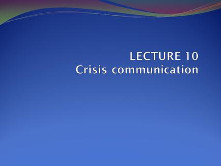 1.Introduction 2.Issues and crisis development 3.Defining Issue & crisis management 4. A significant link between issue, crisis & risk management 4. 8.