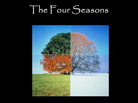 The Four Seasons. The Earth’s axis is tilted to 23.5 degrees.