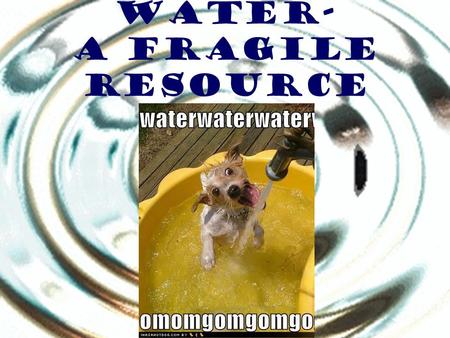 Water- A Fragile Resource. You Wanna be a Hydrologist? Deals w/ properties, distribution, and circulation of H 2 O on and below earth's surface and.