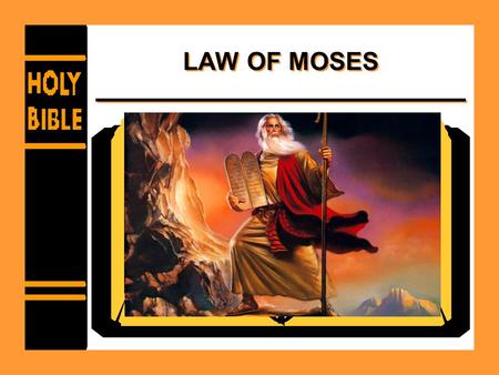 LAW OF MOSES 2 CHRONICLES 25:4 Text. Law of Moses - Sacrifices  Significances of Sacrifices  Adam and Eve - Genesis 3:7, 21  Abel - Genesis 4:1-7 