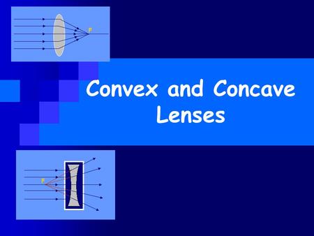 Convex and Concave Lenses