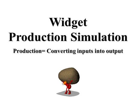 Production= Converting inputs into output