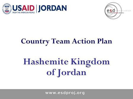 Country Team Action Plan Hashemite Kingdom of Jordan.