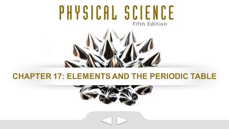 CHAPTER 17: ELEMENTS AND THE PERIODIC TABLE. CLASSES OF ELEMENTS.