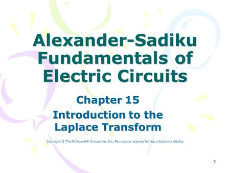 Alexander-Sadiku Fundamentals of Electric Circuits