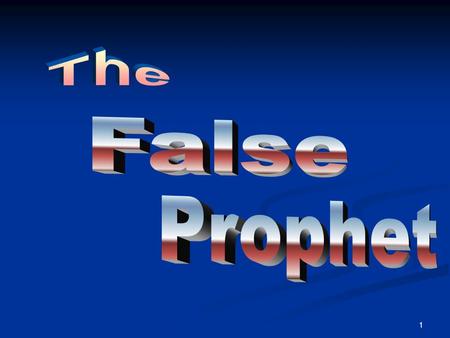 1. 2 1.He has 2 horns – like a lamb Rev. 13:11 2.He speaks like (or as) the devil Vs. 11 3.He is able to exercise all the power or authority of the Antichrist.