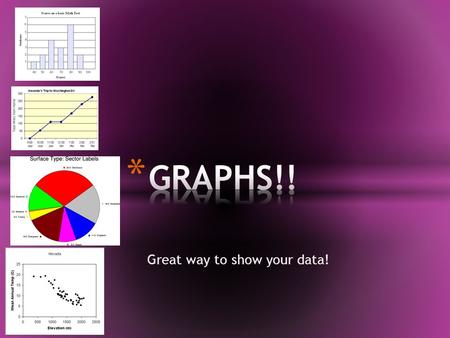 Great way to show your data!. * In your journal, draw a 4 square grid.