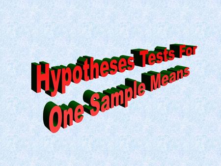 Assumptions and Conditions –Randomization Condition: The data arise from a random sample or suitably randomized experiment. Randomly sampled data (particularly.