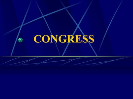 CONGRESS. The Constitution and the Legislative Branch of Government Article I creates a bicameral legislative branch of government. The upper house is.