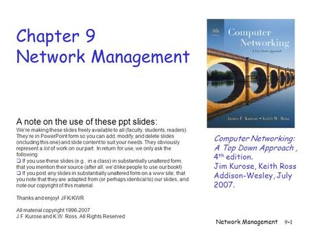 Chapter 9 Network Management