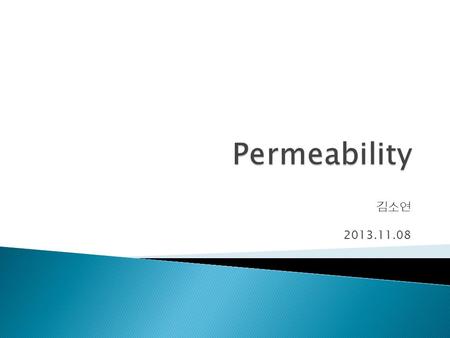 김소연 2013.11.08. Permeability OverviewPermeability FundamentalsPermeability EffectPermeability Structure Modification StrategiesProblem.