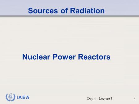 Nuclear Power Reactors