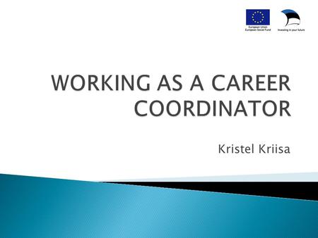 Kristel Kriisa.  Training sessions  Survey  Career education action plan.