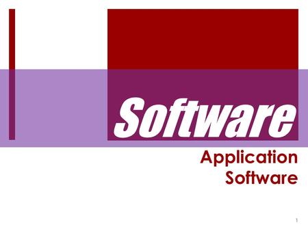 Application Software 1 Software.  Computers require software to function. Software is the instructions that allow users to communicate with the computer;