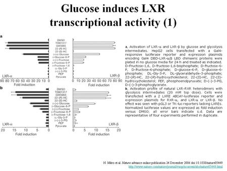 N. Mitro et al. Nature advance online publication 24 December 2006 doi:10.1038/nature05449