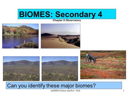 AGRHS Science and Env. Tech