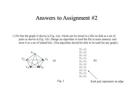 Answers to Assignment #2