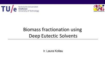 Biomass fractionation using Deep Eutectic Solvents