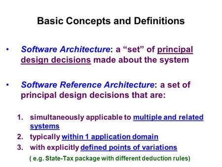 Basic Concepts and Definitions