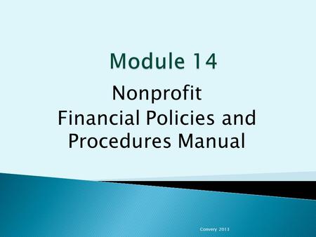 Policies and Procedures Manual