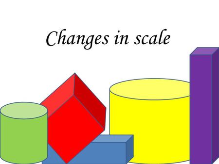 Changes in scale.