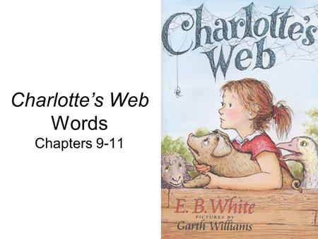 Charlotte’s Web Words Chapters 9-11. Fabric is stuff we use to make clothes out of. Here are pieces of fabric,