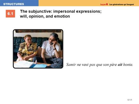 The subjunctive: impersonal expressions; will, opinion, and emotion