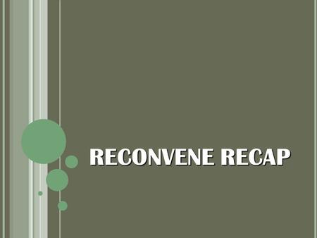 RECONVENE RECAP. NSC Reconvene #4 Revisit, Recharge, Renew.