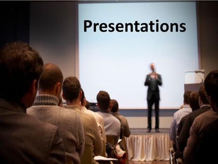 Presentations. We have spent the last couple of weeks developing PowerPoints that are an aid for presenters during important presentations When are presentations.