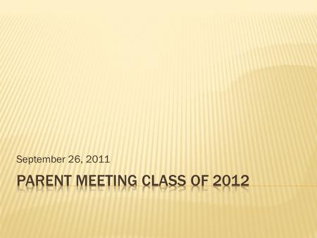 September 26, 2011.  October 7End 1 st Nine Weeks  October 14Dismissal 11:00  Oct. 17 – 21Fall Break  Nov. 23 – 25Thanksgiving  Dec. 19 – Jan 3Winter.