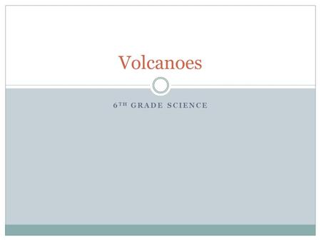 6 TH GRADE SCIENCE Volcanoes. Intro Set-up the next page in your journal titled Volcanoes. Make a list of things you already know about volcanoes.