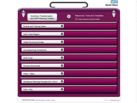 Workforce Toolbox  Developed as an essential element of wider capacity and capability programme.  One stop shop for multi-disciplinary use of Workforce.