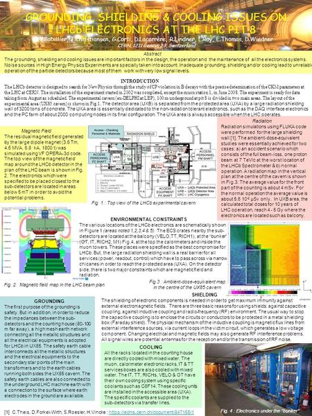 GROUNDING, SHIELDING & COOLING ISSUES ON LHCb ELECTRONICS AT THE LHC PIT 8 V.Bobillier, J.Christiansen, G.Corti, D.Lacarrère, R.Lindner, L.Roy, E.Thomas,