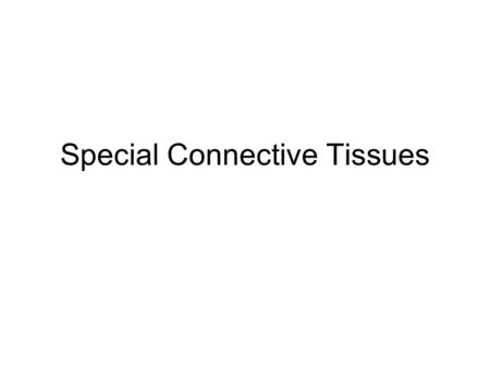 Special Connective Tissues. Muscle Skeletal muscle (striated) Cardiac muscle (striated) –intercalated discs Smooth muscle.