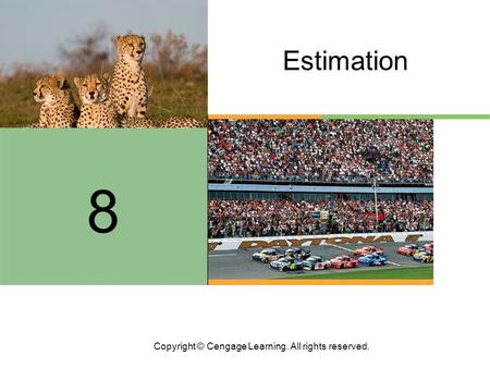 Copyright © Cengage Learning. All rights reserved. Estimation 8.