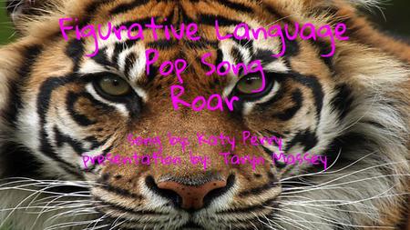 Figurative Language Pop Song Roar