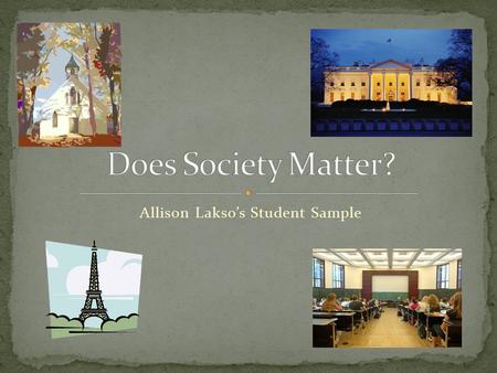 Allison Lakso’s Student Sample Hamlet has been influenced by society. Even in the second sene we see that Hamlet has taken on the identity of the grieving.