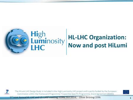 HL-LHC Organization: Now and post HiLumi