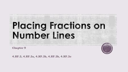 Chapter 9 4.NF.3, 4.NF.3a, 4.NF.3b, 4.NF.3b, 4.NF.3c.