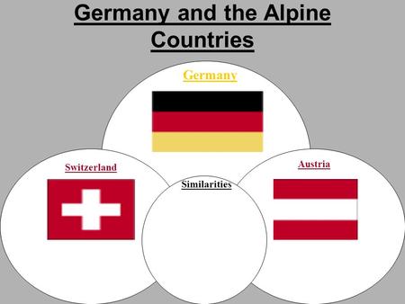 Germany and the Alpine Countries