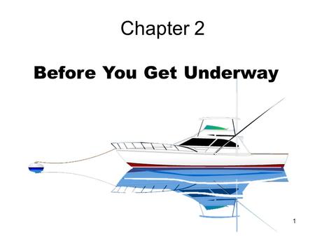 1 Chapter 2 Before You Get Underway. 2 Capacity Plate Why is this important? 1.