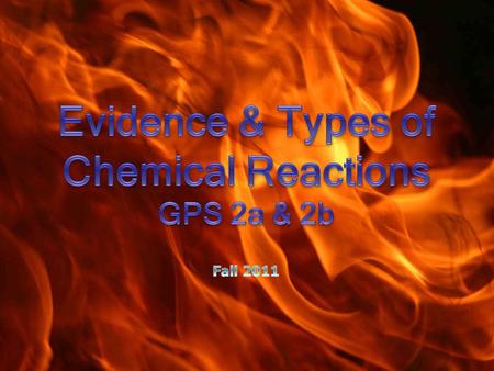 Part I: Describing Chemical Reactions chemical reaction the process by which one or more substances are changed into one or more different substances.