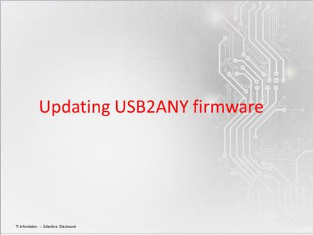 Updating USB2ANY firmware