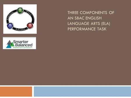 THREE COMPONENTS OF AN SBAC ENGLISH LANGUAGE ARTS (ELA) PERFORMANCE TASK.