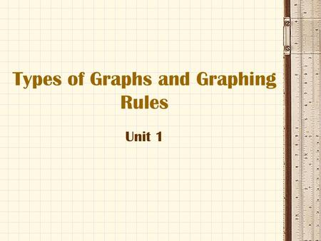 Types of Graphs and Graphing Rules